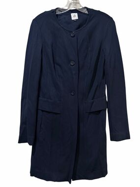 Cabi Women's Small Navy Blue Lido Jacket #5093 Longline Knit B7